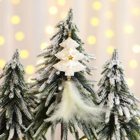 Plush Star Heart Christmas Decoration Christmas Tree Pendant Feather Ornament